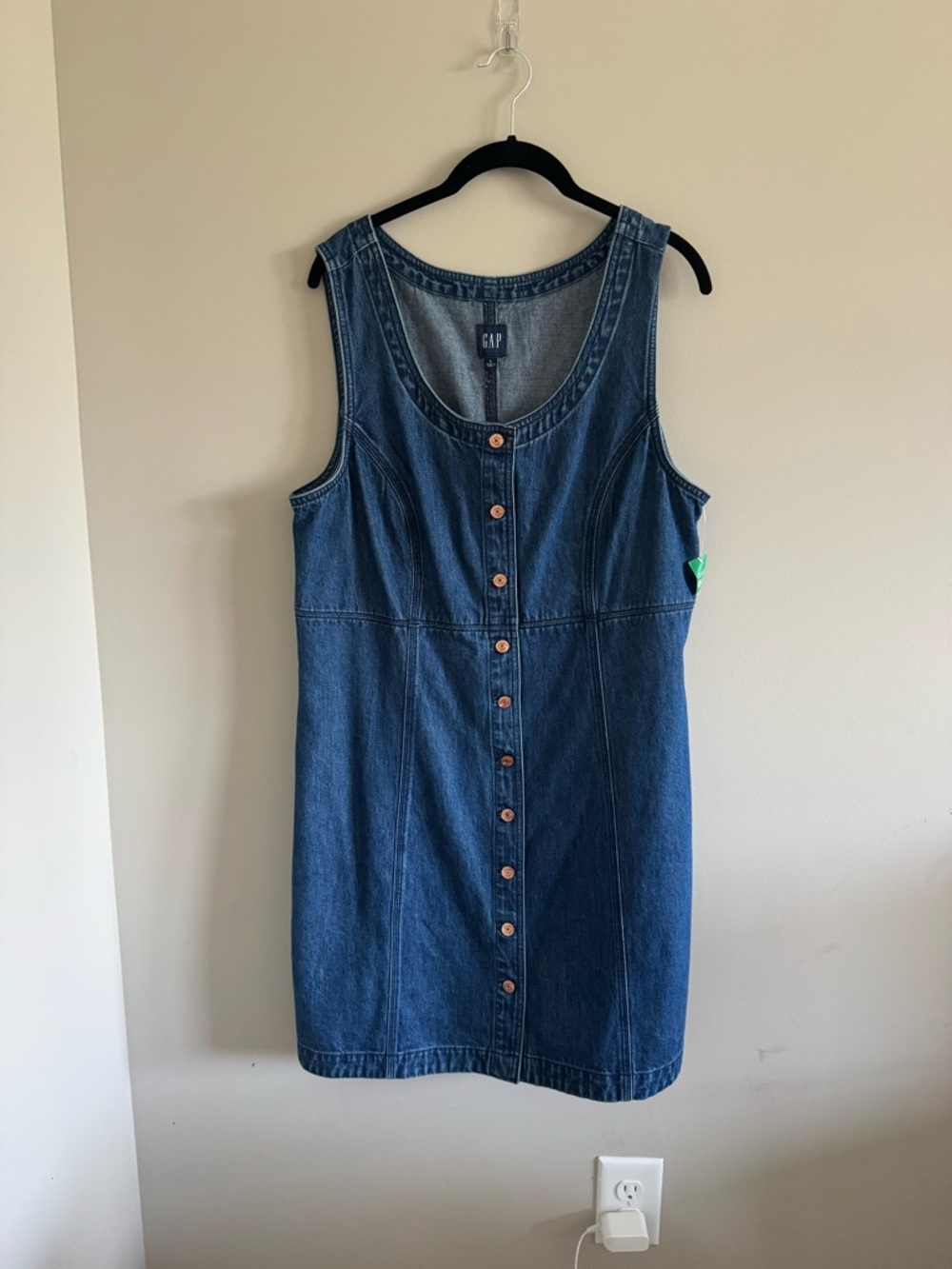 NWT GAP Blue Sleeveless Button-Front Denim Dress